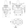 Tête à renvoi d'angle TOM 4/90