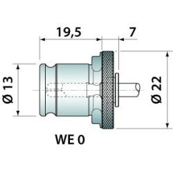 Douille porte-tarauds WE - type 0 - Ø13
