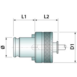 Douille porte-tarauds WES - type 2 - Ø31
