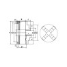 Mandrin de tour - 4 mors DIN6350 - fonte
