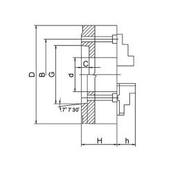 Mandrin de tour - 3 mors durs monoblocs DIN55026