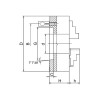 Mandrin de tour - 3 mors durs monoblocs DIN55027