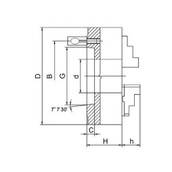 Mandrin de tour - 3 mors durs réversibles DIN55027