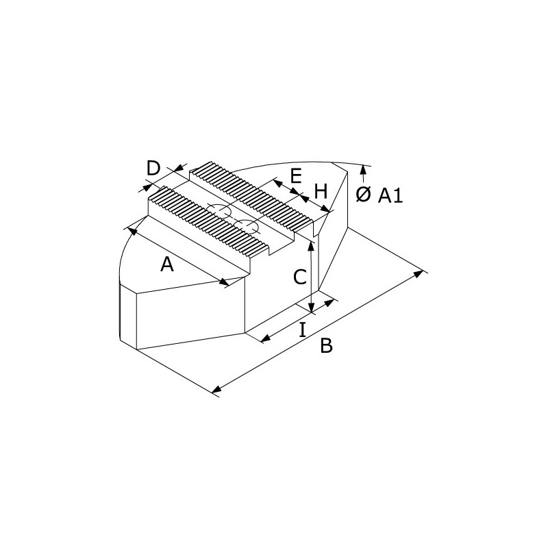 Mors doux enveloppants - stries 1,5mm x 60° - aluminium GPS