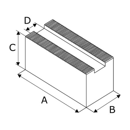 Barres striées en acier - 1,5mm x 60° Barres striées en acier - 1,5mm x 60°