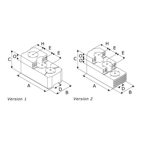 Mors durs réversibles - stries 1,5mm x 60° - acier SGT Mors durs réversibles - stries 1,5mm x 60° - acier SGT