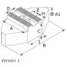 Mors doux enveloppants - stries 1/16" x 90° - aluminium GPS-C