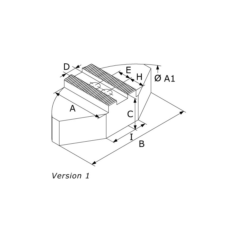 Mors doux enveloppants - stries 1,5mm x 60° - aluminium GPA-M