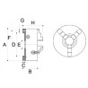 Mandrin de tour combiné - 3 mors durs réversibles DIN6350