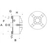 Mandrin de tour combiné - 4 mors durs réversibles DIN6350