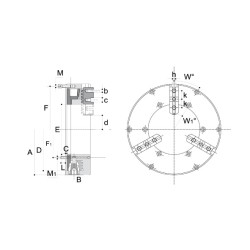 Mandrin de tour pour tubes - 3 mors reversibles