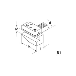 Porte outil VDI DIN 69880 forme B1 radial court à droite