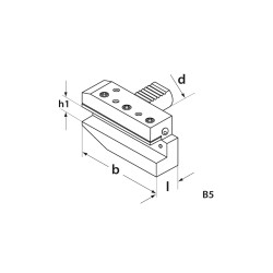 Porte outil VDI DIN 69880 forme B5 radial long à droite