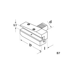 Porte outil VDI DIN 69880 forme B7 radial long à droite inversé
