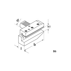 Porte outil VDI DIN 69880 forme B6 radial long à gauche