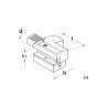 Porte outil VDI DIN 69880 forme C4 axial à gauche inversé