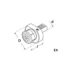Porte outil VDI DIN 69880 forme E4
