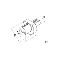 Porte outil VDI DIN 69880 forme E2