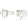 Porte outil VDI DIN 69880 forme E7 double à droite