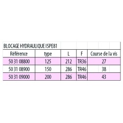 Blocage hydraulique ISPE81