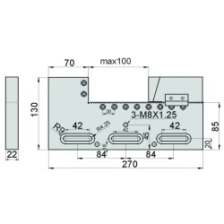 Etau pour électroérosion type EF100