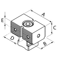 Mors fixe standard intermédiaire strié