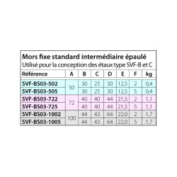 Mors fixe standard intermédiaire épaulé