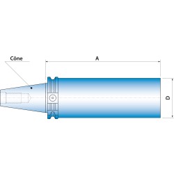 Ebauche barre d'alésage DIN69871 ISO 50