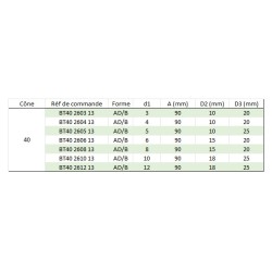 Mandrin de frettage finition MAS403 BT 40