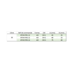 Douille de réduction double usage MAS403 BT 30