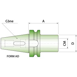 Douille de réduction double usage MAS403 BT 30
