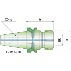 Porte-pince ER MAS403 BT 40