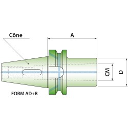 Douille de réduction double usage MAS403 BT 50