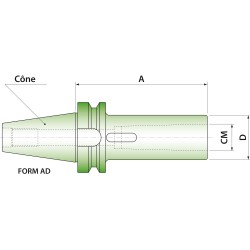 Douille porte-foret série longue MAS403 BT 40