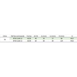 Porte-fraise tourteau MAS403 BT 50