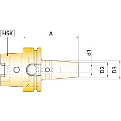Mandrin de frettage HSK A 63
