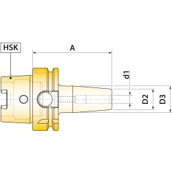Mandrin de frettage finition HSK A 63