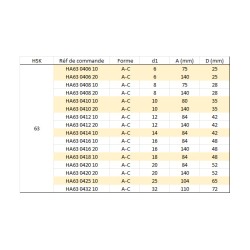 Porte fraise Weldon HSK A 63