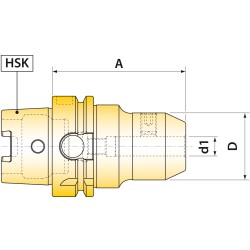 Porte fraise Weldon HSK A 63