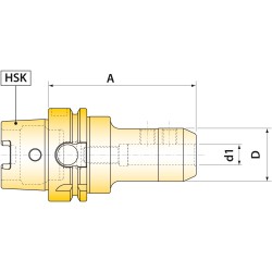 Douille porte-foret universel  HSK A 63