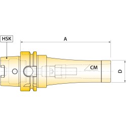 Douille de réduction avec vis incorporée HSK A 63