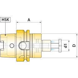 Porte-fraise à surfacer HSK A 63