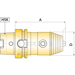 Mandrin de perçage monobloc HSK A 63