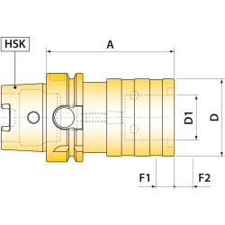 Mandrin de taraudage changement rapide HSK A 63