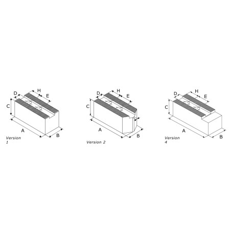 Mors doux standard - stries 1/16" x 90° - acier MKS-C SMW