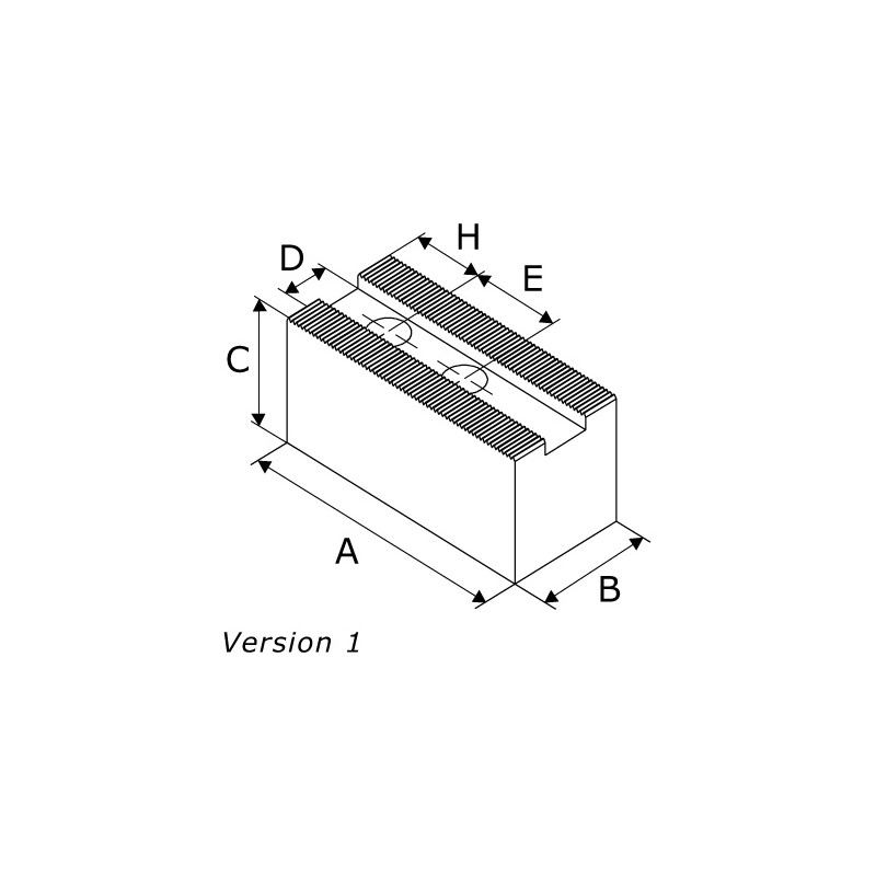 Mors doux standard - stries 3/32" x 90° - aluminium MKA-C SCHUNK