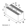 Mors doux standard - stries 3/32" x 90° - aluminium MKA-C SCHUNK