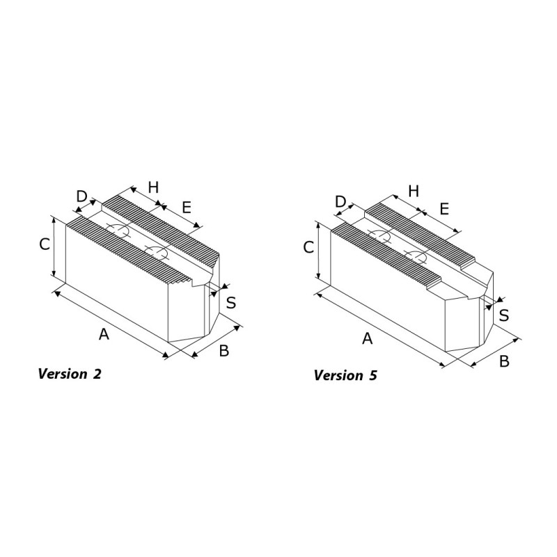 Mors doux standard - stries 1,5mm x 60° - acier MTS-M SCHUNK