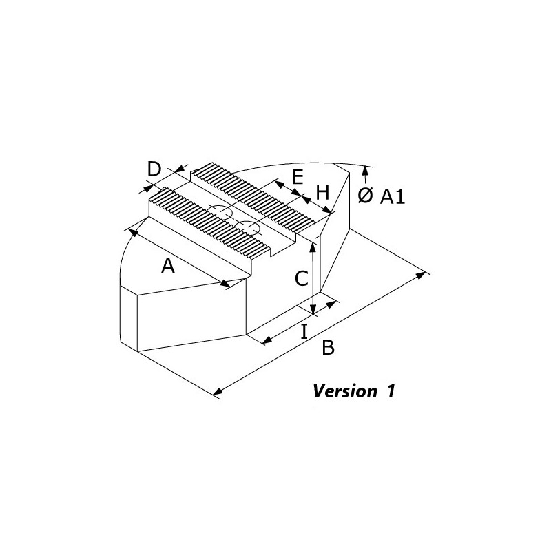 Mors doux enveloppants - stries 1,5mm x 60° - acier GPS-M SCHUNK