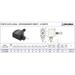 P/O motorisé VDI OKUMA radial direct à droite